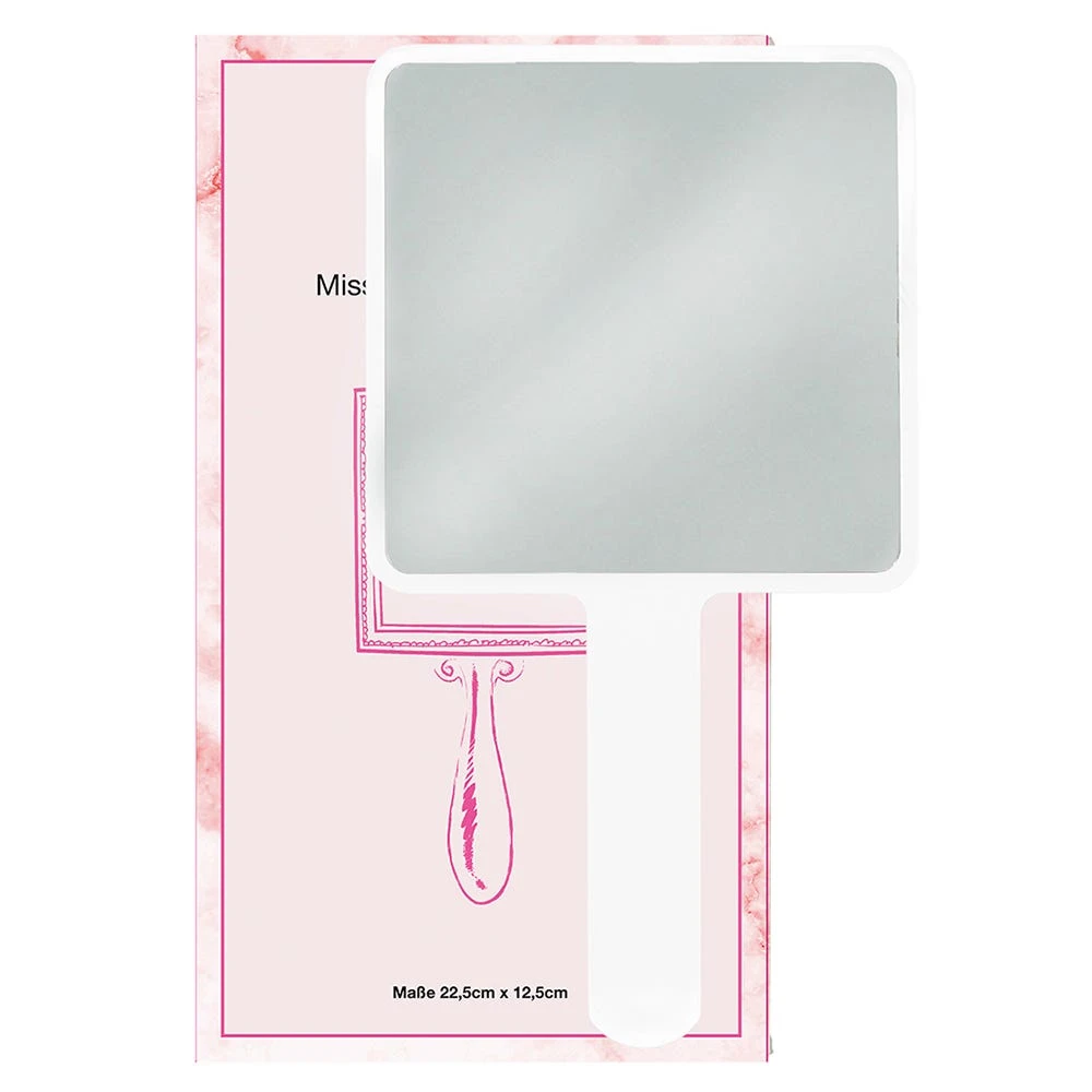 Miss Lashes Handspiegel Weiß 2 Miss Lashes Handspiegel Weiß – Bild 2