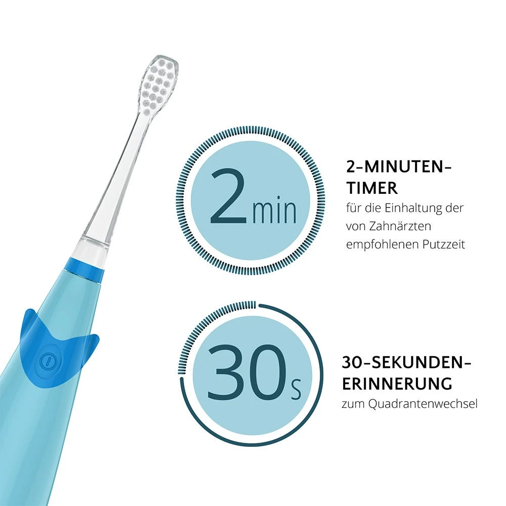 Ailoria Bubble Brush Kids Schallzahnbürste Blau 2 Ailoria Bubble Brush Kids Schallzahnbürste Blau – Bild 2