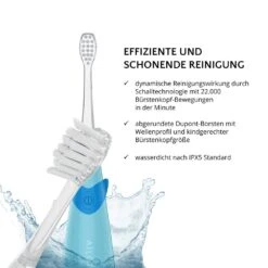 Ailoria Bubble Brush Kids Schallzahnbürste Blau 6 Ailoria Bubble Brush Kids Schallzahnbürste Blau -Pflegemittelgeschäft 12105417 2