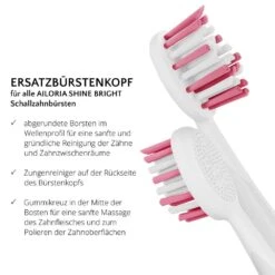 Ailoria Shine Bright Extra Ersatzbürstenköpfe 12er Rose -Pflegemittelgeschäft 12105457 2