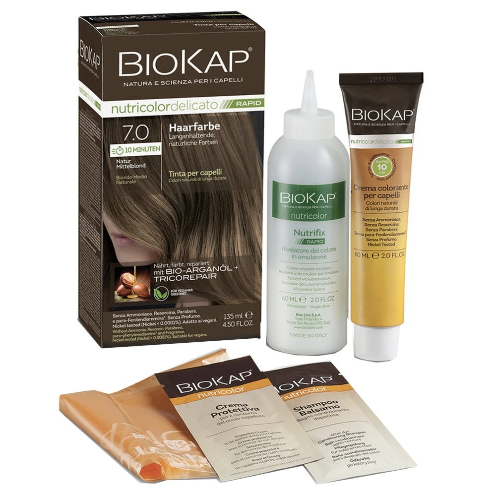 BIOKAP Haarfarbe Nutricolor Delicato Rapid Natur Mittelblond 7.0 135 Ml 1 BIOKAP Haarfarbe Nutricolor Delicato Rapid Natur Mittelblond 7.0 135 Ml
