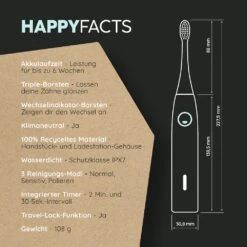 Happybrush ECO Vibe 3 Schwarz/Mint 10 Happybrush ECO Vibe 3 Schwarz/Mint -Pflegemittelgeschäft 12107831 6