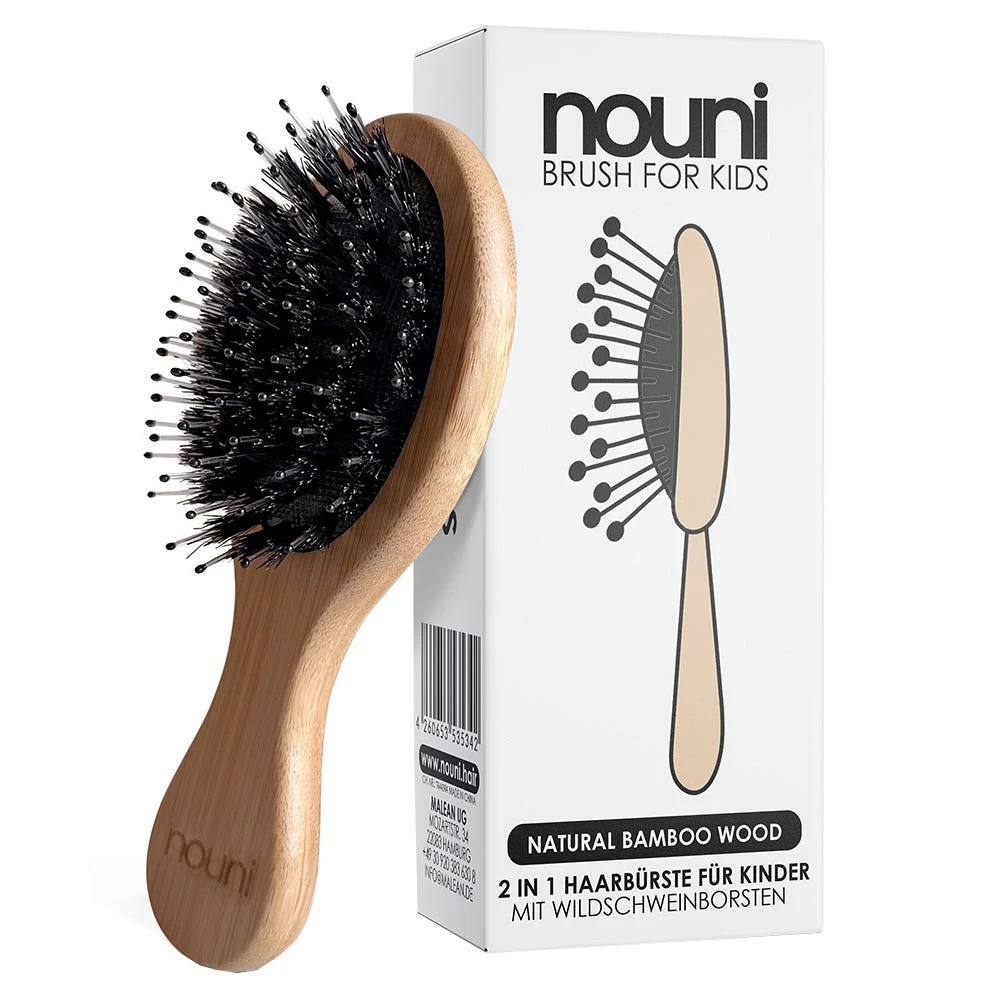 Nouni Kinderbürste Aus Bambus - Kamm Für Kinder 1 Nouni Kinderbürste Aus Bambus - Kamm Für Kinder
