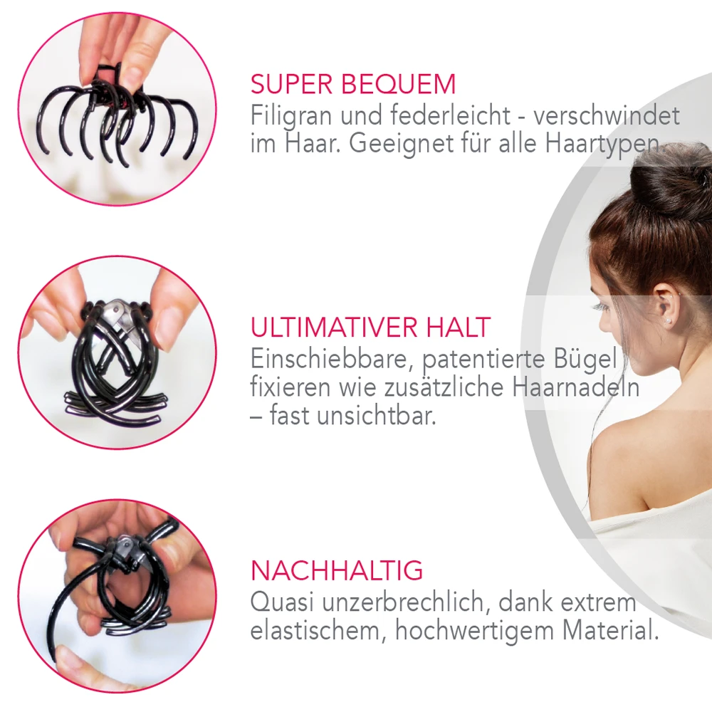 Doouup Classic Black Haarklammer 3 Doouup Classic Black Haarklammer – Bild 3